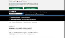 
							         When is permission required? - GOV.UK								  
							    