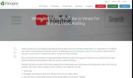 
							         When Not To Use YouTube or Vimeo For Business Video Hosting								  
							    
