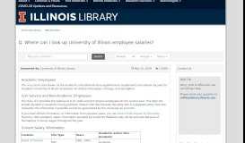 
							         Where can I look up University of Illinois employee salaries? - FAQ ...								  
							    