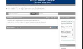 
							         where do i go to login for black board? (website) - NCC LibAnswers								  
							    