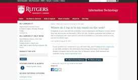 
							         Where do I log in to my email on the web? - Camden - Rutgers University								  
							    