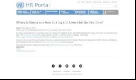 
							         Where is Umoja and how do I log into Umoja for the first ... - HR Portal								  
							    