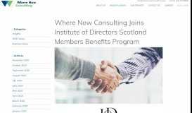 
							         Where Now Consulting Joins Institute of Directors Scotland ...								  
							    