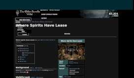 
							         Where Spirits Have Lease | Elder Scrolls | FANDOM powered by Wikia								  
							    