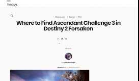 
							         Where to Find Ascendant Challenge 3 in Destiny 2 Forsaken ...								  
							    