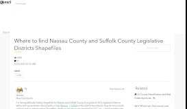 
							         Where to find Nassau County and Suffolk County ... | GeoNet - Esri ...								  
							    