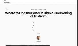 
							         Where to Find Portal in Diablo 3 Darkening of Tristram | Heavy.com								  
							    