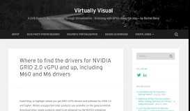 
							         Where to find the drivers for NVIDIA GRID 2.0 vGPU ... - Virtually Visual								  
							    