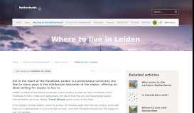 
							         Where to live in Leiden - Expat Guide to The Netherlands | Expatica								  
							    