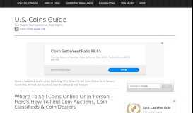 
							         Where To Sell Coins Online Or In Person – Here's ... - U.S. Coin Guide								  
							    