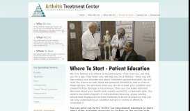 
							         Where To Start - Patient Education - Arthritis Treatment Center								  
							    