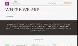 
							         Where We Are | Corporate travel management ... - Reed & Mackay								  
							    
