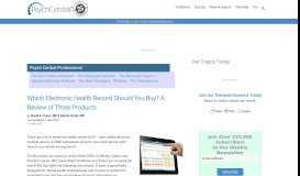 
							         Which Electronic Health Record Should You Buy? A Review of Three ...								  
							    