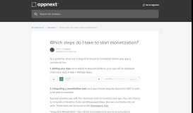 
							         Which steps do I take to start monetization? | Appnext Help ...								  
							    