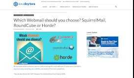 
							         Which Webmail should you choose? SquirrelMail, RoundCube								  
							    