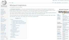 
							         Whirlpool Corporation - Wikipedia								  
							    