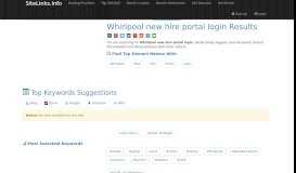 
							         Whirlpool new hire portal login Results For Websites Listing								  
							    