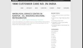 
							         Whirlpool Service Center in Kanpur - AC, Washing Machine, Refrigerator								  
							    