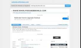 
							         whirlpoolwebworld.com at WI. Whirlpool Portal ... - Website Informer								  
							    