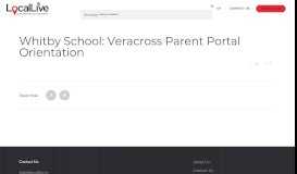 
							         Whitby School: Veracross Parent Portal Orientation - LocalLive.tv								  
							    