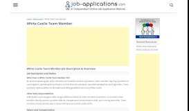 
							         White Castle Team Member - Job Description & Salary								  
							    