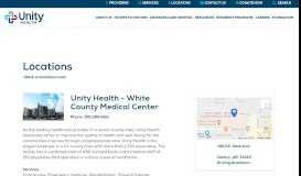
							         White County Medical Center | Unity Health								  
							    
