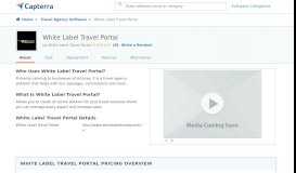 
							         White Label Travel Portal Price, Reviews & Ratings - Capterra								  
							    