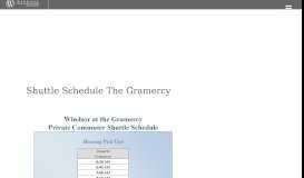
							         White Plains Apartments | Shuttle Schedule - Windsor at The Gramercy								  
							    