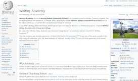 
							         Whitley Academy - Wikipedia								  
							    