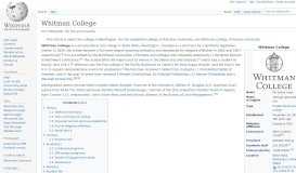 
							         Whitman College - Wikipedia								  
							    