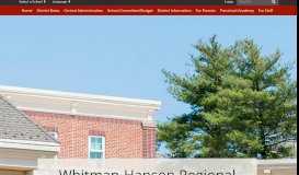 
							         Whitman-Hanson Regional School District: Home								  
							    