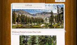 
							         Whitney Portal to Lone Pine Lake | CaliTrails								  
							    
