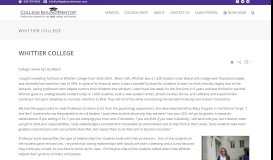 
							         Whittier College - College Bound Mentor								  
							    