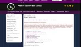 
							         WHMS Students - West Hardin Middle School								  
							    