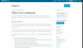 
							         Who Can Comment — Support — WordPress.com								  
							    