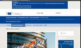 
							         Who does what? | EU Immigration Portal - European Commission								  
							    