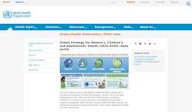 
							         WHO | Global Strategy for Women's, Children's and Adolescents ...								  
							    