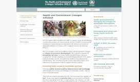 
							         WHO | Health and Environment Linkages Initiative								  
							    