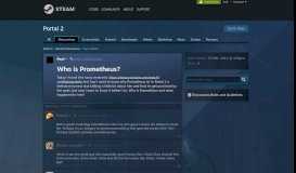 
							         Who is Prometheus? :: Portal 2 General Discussions - Steam Community								  
							    