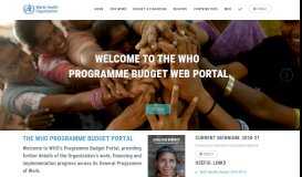 
							         WHO | Programme Budget Web Portal								  
							    