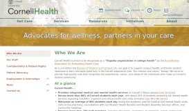 
							         Who We Are | Cornell Health								  
							    