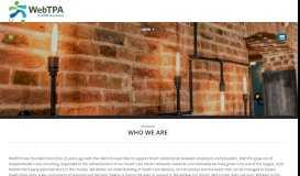 
							         Who We Are | WebTPA								  
							    