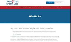 
							         Who We Are – WiseCare Urgent Care & Primary Care | Severna Park ...								  
							    