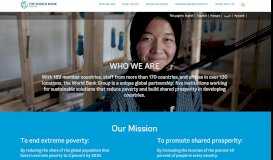 
							         Who We Are - World Bank Group								  
							    