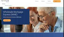 
							         Wholesale Mortgage Express | Broker Program | Axos Bank								  
							    