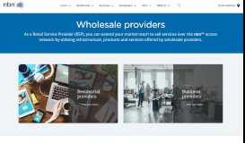 
							         Wholesale providers | nbn - Australia's broadband access network								  
							    