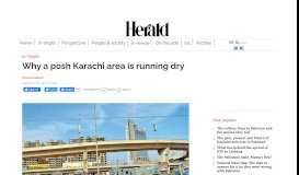 
							         Why a posh Karachi area is running dry - Herald								  
							    
