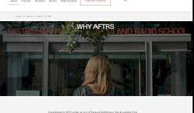 
							         Why AFTRS | Australian Film Television and Radio School								  
							    