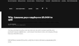 
							         Why Amazon pays employees $5,000 to quit - CBS News								  
							    