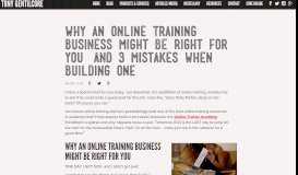 
							         Why an Online Training Business Might be Right For You (and 3 ...								  
							    